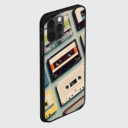 Чехол для iPhone 12 Pro Ретро аудио кассеты, цвет: 3D-черный — фото 2