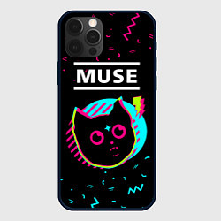 Чехол iPhone 12 Pro Muse - rock star cat