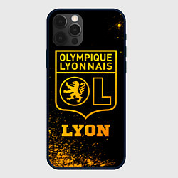 Чехол для iPhone 12 Pro Lyon - gold gradient, цвет: 3D-черный