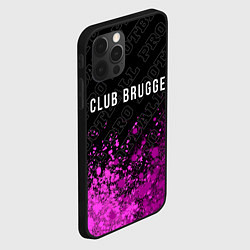 Чехол для iPhone 12 Pro Club Brugge pro football посередине, цвет: 3D-черный — фото 2