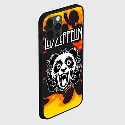 Чехол для iPhone 12 Pro Led Zeppelin рок панда и огонь, цвет: 3D-черный — фото 2