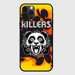 Чехол для iPhone 12 Pro The Killers рок панда и огонь, цвет: 3D-черный
