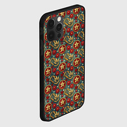 Чехол для iPhone 12 Pro Золотые звездочки СССР, цвет: 3D-черный — фото 2