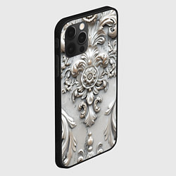 Чехол для iPhone 12 Pro Объемный орнамент, цвет: 3D-черный — фото 2