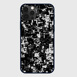 Чехол iPhone 12 Pro Геометрия черно-белая