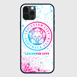 Чехол iPhone 12 Pro Leicester City neon gradient style