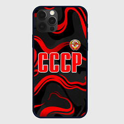 Чехол iPhone 12 Pro СССР - red stripes