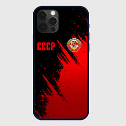 Чехол iPhone 12 Pro СССР - черно-красный