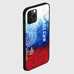 Чехол для iPhone 12 Pro Герб России и флаг, цвет: 3D-черный — фото 2