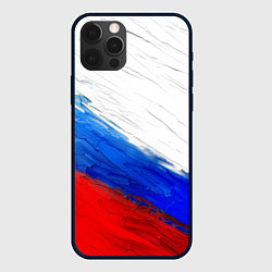 Чехол iPhone 12 Pro Триколор красками