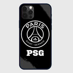 Чехол iPhone 12 Pro PSG sport на темном фоне