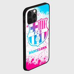 Чехол для iPhone 12 Pro Barcelona neon gradient style, цвет: 3D-черный — фото 2