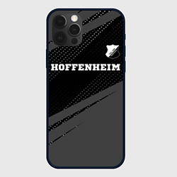 Чехол для iPhone 12 Pro Hoffenheim sport на темном фоне посередине, цвет: 3D-черный