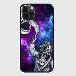 Чехол iPhone 12 Pro Сотворение космонавт и водолаз