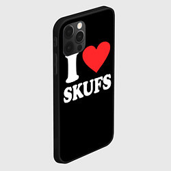 Чехол для iPhone 12 Pro I love skufs, цвет: 3D-черный — фото 2