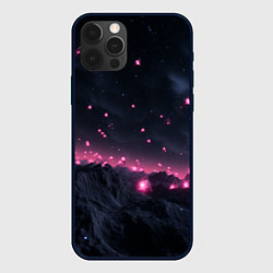 Чехол iPhone 12 Pro Яркие пирамидки в космосе