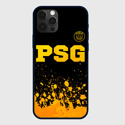 Чехол для iPhone 12 Pro PSG - gold gradient посередине, цвет: 3D-черный