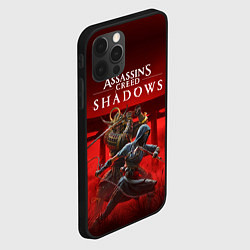 Чехол для iPhone 12 Pro Персонажи Assassins creed shadows, цвет: 3D-черный — фото 2