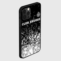 Чехол для iPhone 12 Pro Club Brugge sport на темном фоне посередине, цвет: 3D-черный — фото 2