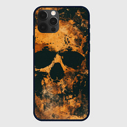 Чехол для iPhone 12 Pro Гранжевые черепа, цвет: 3D-черный