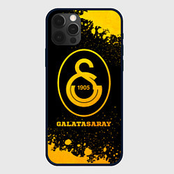 Чехол для iPhone 12 Pro Galatasaray - gold gradient, цвет: 3D-черный