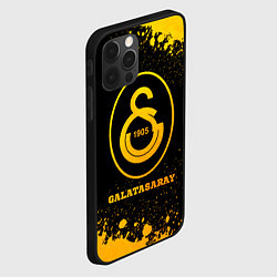 Чехол для iPhone 12 Pro Galatasaray - gold gradient, цвет: 3D-черный — фото 2