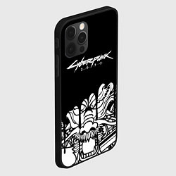 Чехол для iPhone 12 Pro Cyberpunk steel samurai, цвет: 3D-черный — фото 2