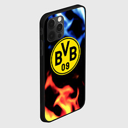 Чехол для iPhone 12 Pro Borussia fire storm steel, цвет: 3D-черный — фото 2