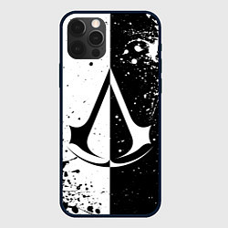 Чехол iPhone 12 Pro Assasins Creed - black and white