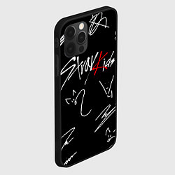 Чехол для iPhone 12 Pro Stray kids автографы лого, цвет: 3D-черный — фото 2