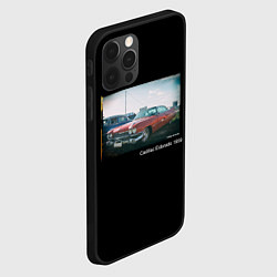 Чехол для iPhone 12 Pro Ретро автомобиль Cadillac Eldorado 1959 года, цвет: 3D-черный — фото 2