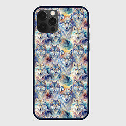 Чехол iPhone 12 Pro Волки паттерн