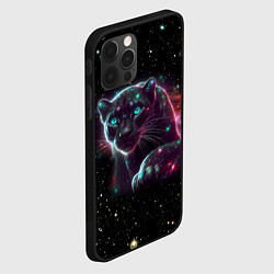 Чехол для iPhone 12 Pro Межгалактическая пантера - космос от нейросети, цвет: 3D-черный — фото 2