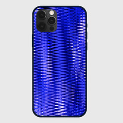Чехол iPhone 12 Pro Синий ультрамарин абстрактные полосы
