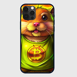 Чехол для iPhone 12 Pro Хомячок и криптоактив, цвет: 3D-черный