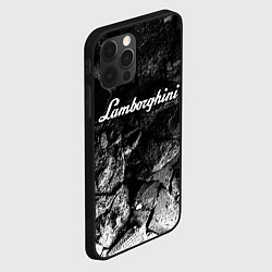 Чехол для iPhone 12 Pro Lamborghini black graphite, цвет: 3D-черный — фото 2