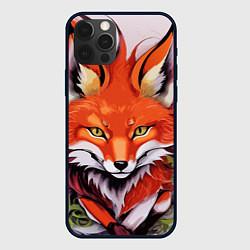Чехол iPhone 12 Pro Лиса Кицунэ в японском стиле