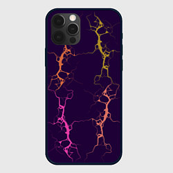 Чехол iPhone 12 Pro Молнии на пурпурном
