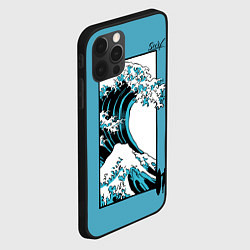 Чехол для iPhone 12 Pro Большая волна в Канагаве - серфинг, цвет: 3D-черный — фото 2