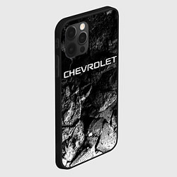 Чехол для iPhone 12 Pro Chevrolet black graphite, цвет: 3D-черный — фото 2