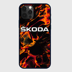 Чехол iPhone 12 Pro Skoda red lava