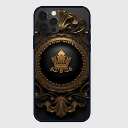 Чехол iPhone 12 Pro Классические золотые узоры и корона