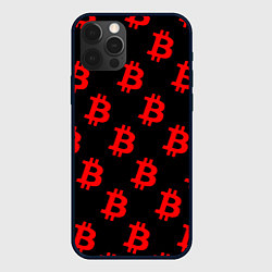 Чехол iPhone 12 Pro Bitcoin red logo money