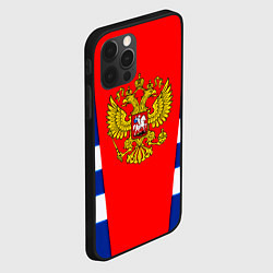 Чехол для iPhone 12 Pro Россия герб спорт, цвет: 3D-черный — фото 2