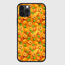 Чехол iPhone 12 Pro Сочные сладкие абрикосы паттерн