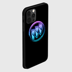 Чехол для iPhone 12 Pro Buick logo neon, цвет: 3D-черный — фото 2