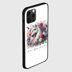 Чехол для iPhone 12 Pro Мечтай цвети вдохновляй, цвет: 3D-черный — фото 2