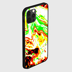Чехол для iPhone 12 Pro Кислотные краски, цвет: 3D-черный — фото 2