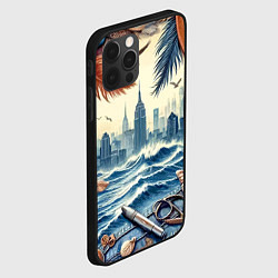 Чехол для iPhone 12 Pro Коллаж с видом Нью-Йорка - нейросеть, цвет: 3D-черный — фото 2