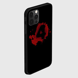 Чехол для iPhone 12 Pro Left 4 Dead logo красный, цвет: 3D-черный — фото 2